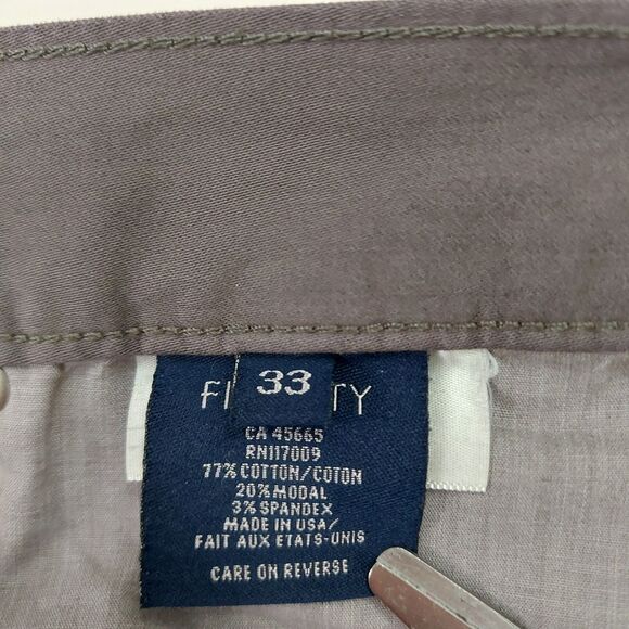 Fidelity Denim Pants Mens 33x35 Gray Flat Front Straight Leg Twill Stretch - Picture 9 of 12